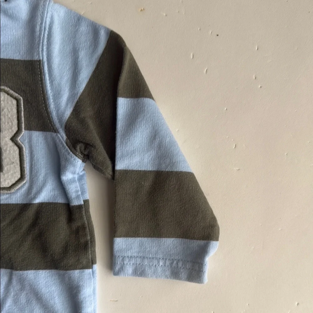 Carter’s Striped Blue & Green Boys Shirt 12 Months